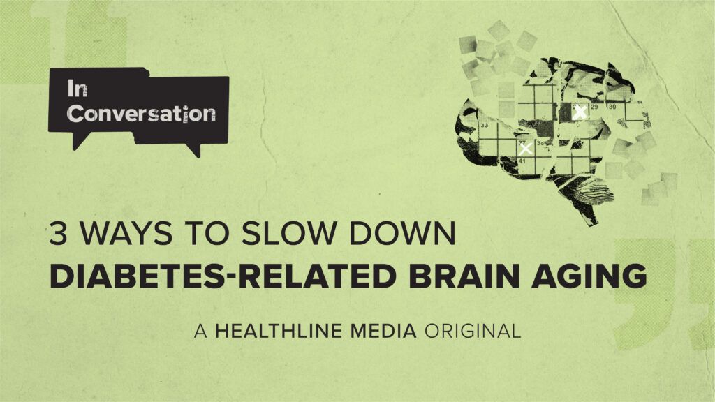 An illustration of an aging human brain experiencing cognitive decline