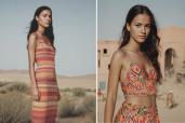 A woman posing for a picture in Mango's new ad campaign featuring AI models