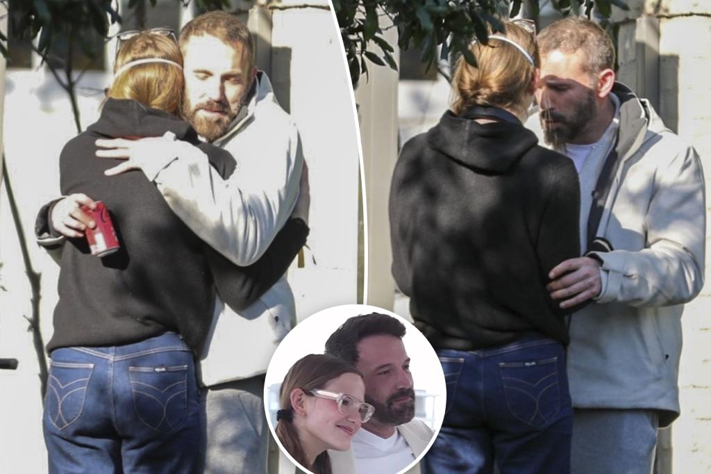 Emotional Ben Affleck warmly hugs daughter Violet after having to evacuate home due to the Palisades Fire