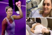 Collage of Tennis star Gabriela Dabrowski in different poses, revealing a crucial cancer symptom